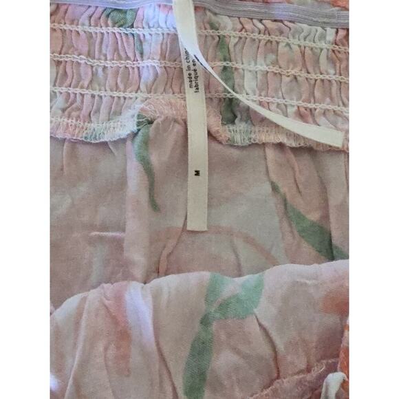 Anthropologie Breezy Cover-up Skirt Set Size Medium Smocked Waist Band & Back - Picture 6 of 8